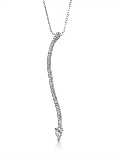 Simple micro-inlaid AAA zircon snake-shaped necklace