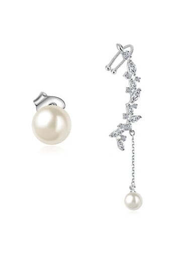 Exquisite Artificial Pearl Asymmetric Drop Earrings