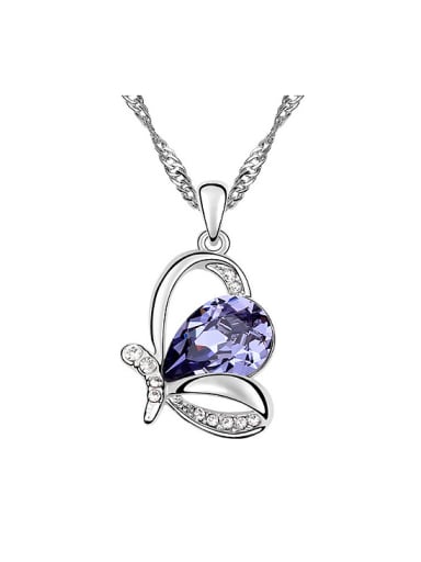 Chanz using austrian Elements Crystal Necklace female Butterfly Crystal Pendant and trend