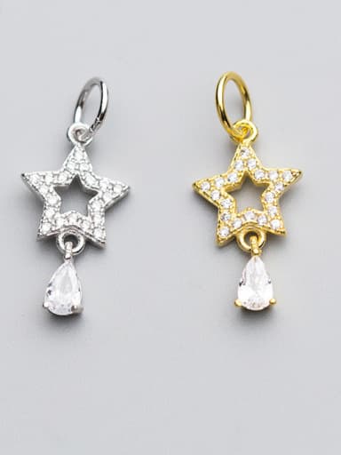 925 Sterling Silver With Gold Plated Fashion Star Charms