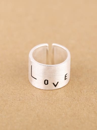 Fashion Love Silver Opening Ring
