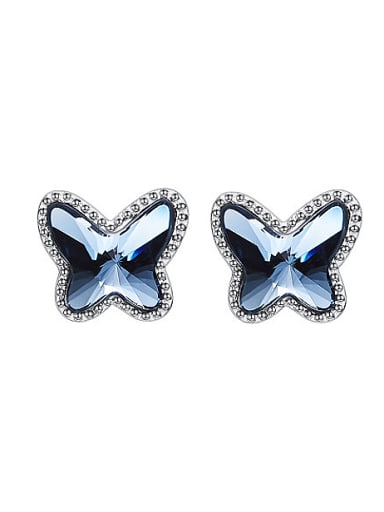 S925 Silver Butterfly-shaped stud Earring