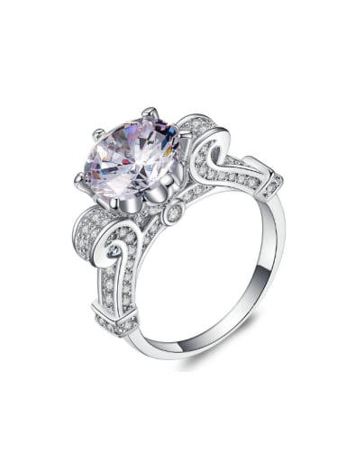 AAA Zircons Luxury Engagement Ring