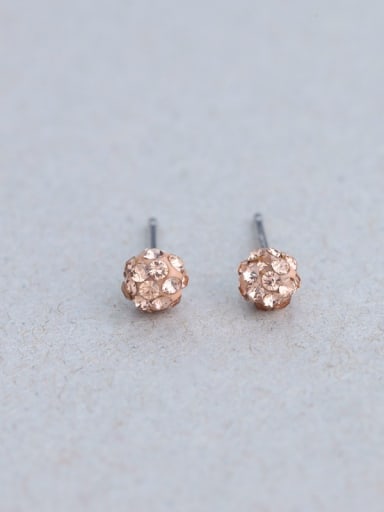 All-match Round Shaped Zircon stud Earring