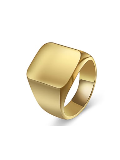 Smooth Square Signet Ring