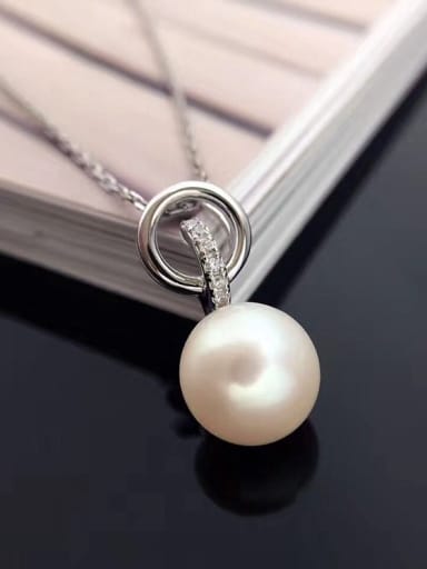 2018 Fashion Freshwater Pearl Zircon Necklace