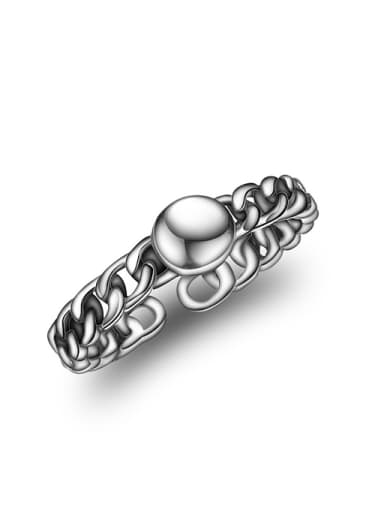 Retro style Little Bead 925 Thai Silver Opening Ring