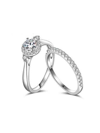 Charming Round Shaped Zircon Set Ring