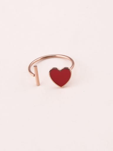 Red Glue Heart Opening Ring