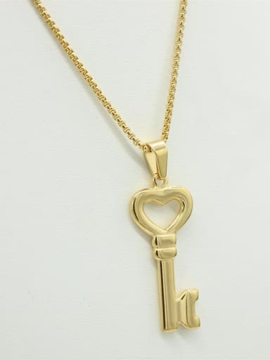Key Shaped Pendant Clavicle Necklace