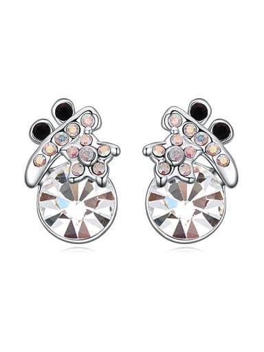 Personaliezd Cubic austrian Crystals Alloy Stud Earrings