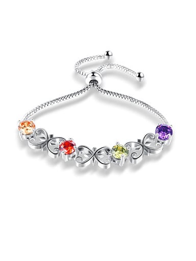Exquisite Multi-color Zircon Geometric Shaped Bracelet