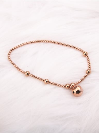 Simple Ball Beads Titanium Anklet