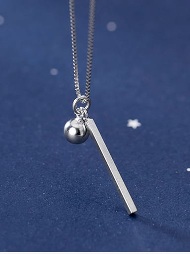 925 Sterling Silver With  Smooth Simplistic Geometric Necklaces
