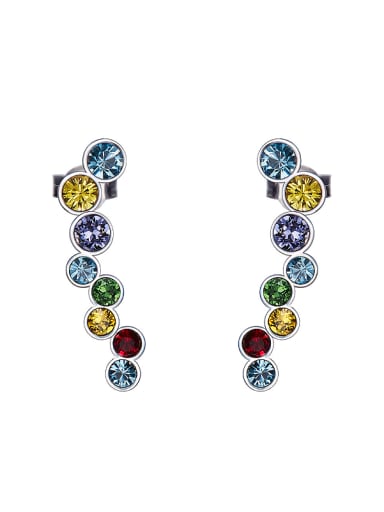S925 Silver Colorful drop earring