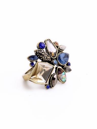 Fashion Colorful Stones Alloy Statement Ring