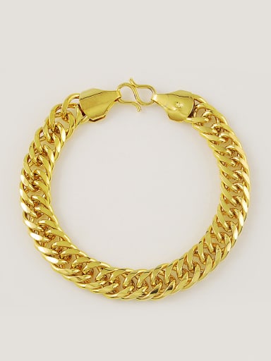 Men Delicate 24K Gold Plated Geometric Shaped Bracelet