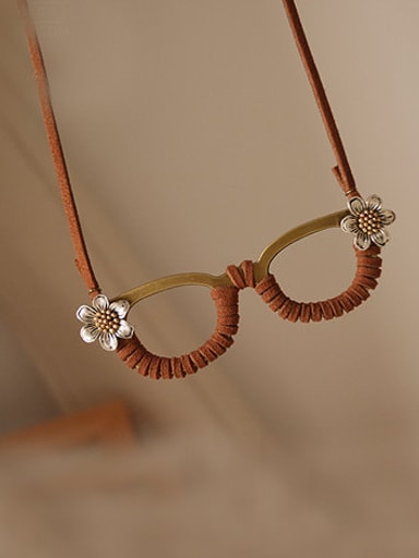 Women Delicate Glass Shaped Necklace