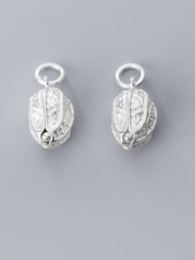 custom 925 Sterling Silver With Silver Plated Cute Food peanut Charms