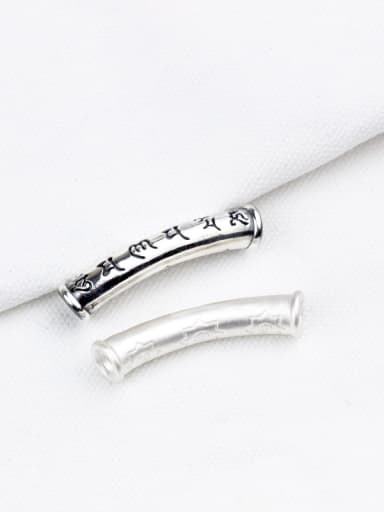 999 Fine Silver With Silver Plated Six words Curved sleeve Bent Pipe
