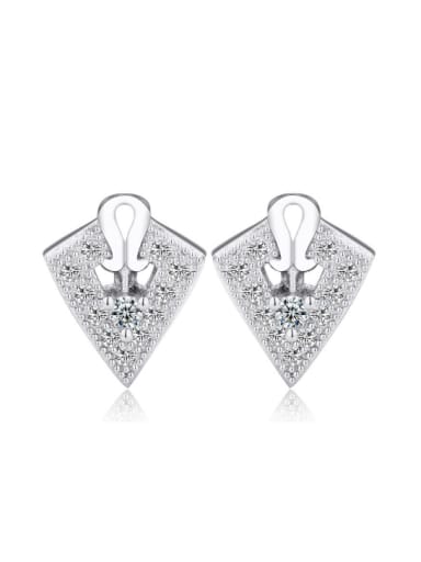 Inverted Triangle Zircon Fashion Stud Earrings