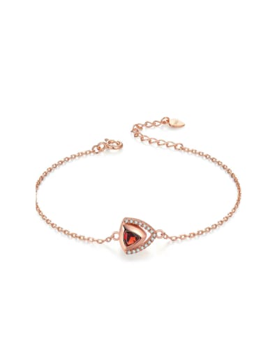 Triangle Natural Garnet Accessories Fashion Bracelet