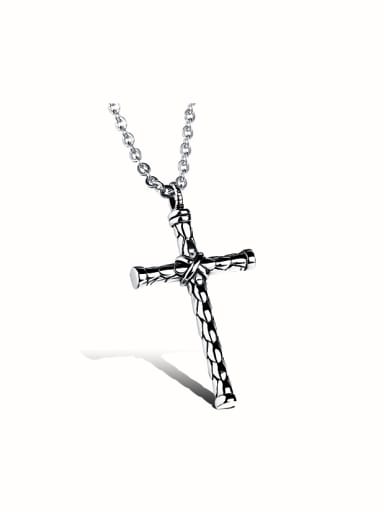 Retro style Cross Titanium Necklace