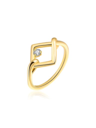 Lovely 18K Gold Plated Square Shaped Ring