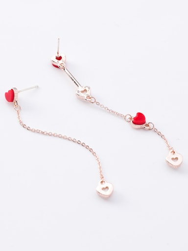 Alloy With Rose Gold Plated Simplistic Shell Heart Earrings