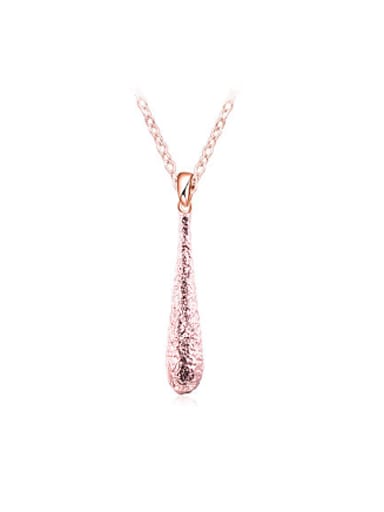 Rose Gold Plated Water Drop Shaped Necklace
