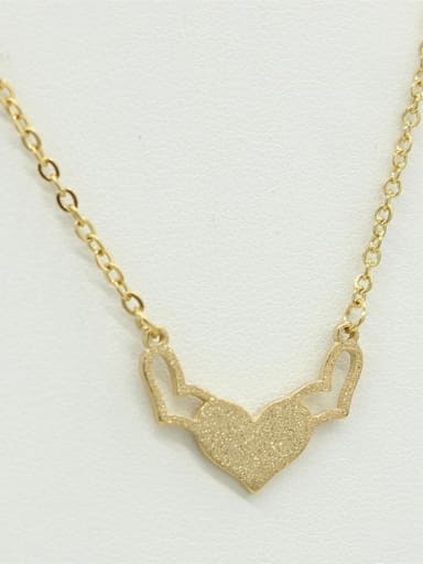 Love Gold Plating Titanium Necklace