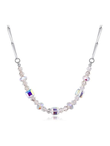 Simple Little austrian Crystals Alloy Necklace