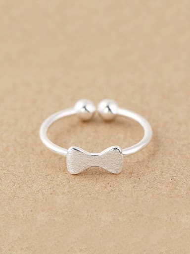 Tiny Bowknot Beads Opening Ring