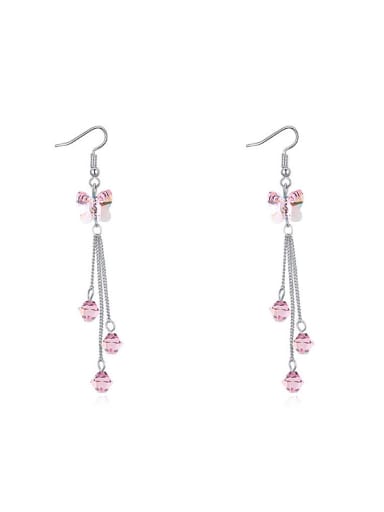 Fashion austrian Crystals Butterfly Platinum Plated Earrings