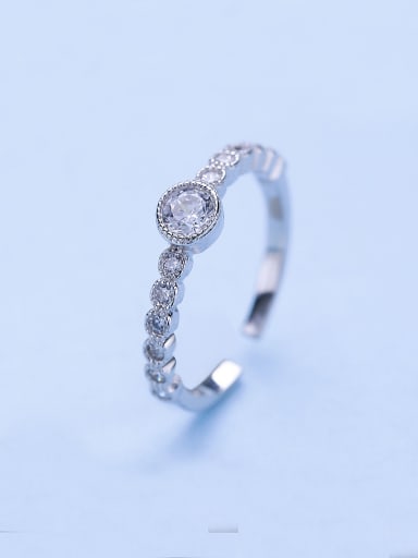 925 Silver Shimmering Zircon Ring