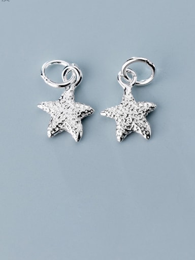 custom 925 Sterling Silver With Platinum Plated Personality Sea Star Charms