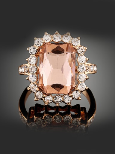Fashion Crystal Cubic Rhinestones Alloy Ring