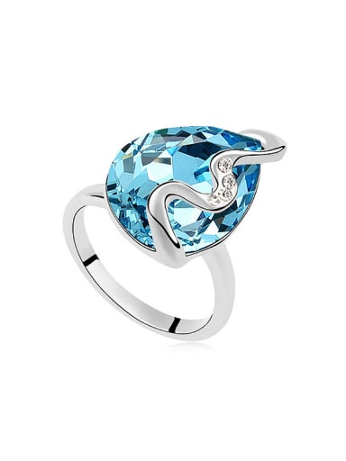 Fashion Water Drop austrian Crystal Alloy Ring