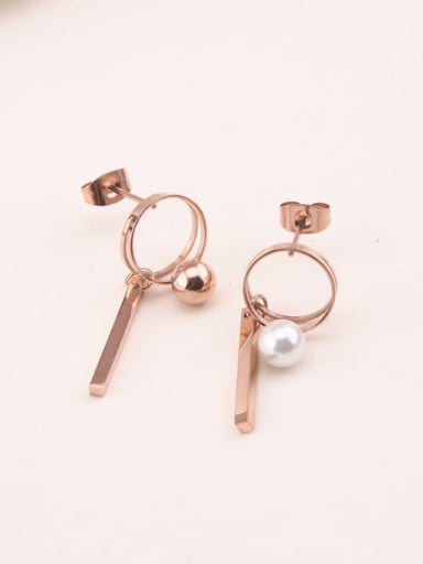 Temperament Fashion Round Titanium Earrings