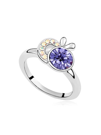 Fashion Round austrian Crystal Alloy Ring