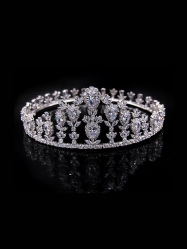 Micro Pave Zircons Shining Crown-shape Hair Accessories