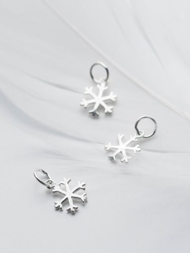 925 Sterling Silver With Silver Plated Fashion snowflake Charms