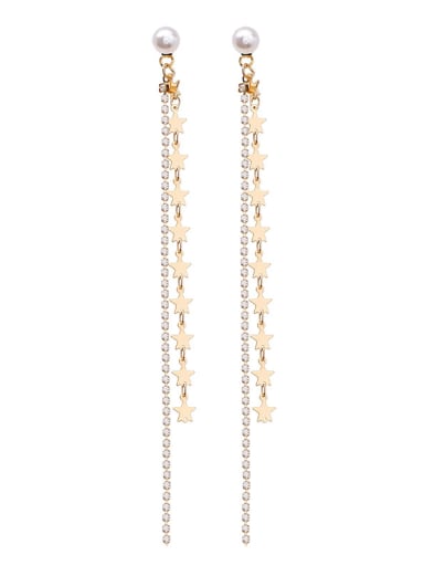 Alloy With Gold Plated Fashion Star Drop Earrings