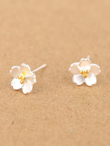 Simple Flowery Stud cuff earring