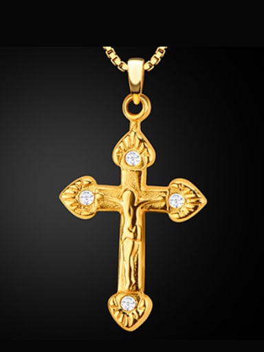 Cross Rhinestones Necklace