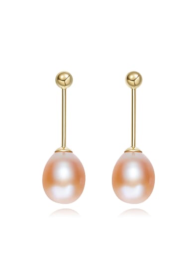 Fashion Freshwater Pearl Gold Plated Stud Earrings