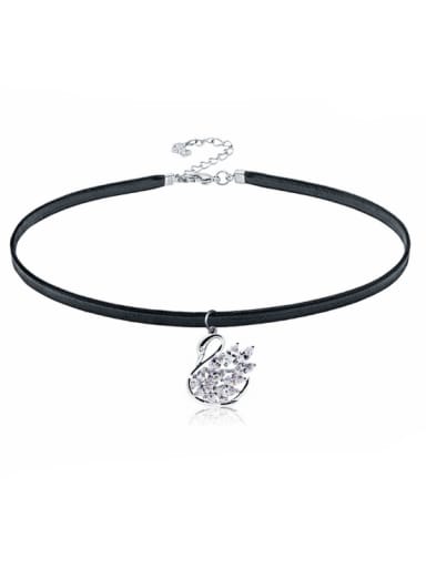 Stainless Steel With Fashion Swan Necklaces