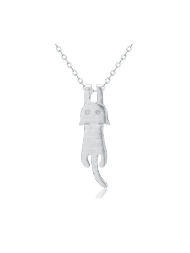 Lovely Cat S925 Silver Clavicle Necklace