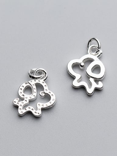 925 Sterling Silver With Silver Plated Cute Animal dog Charms