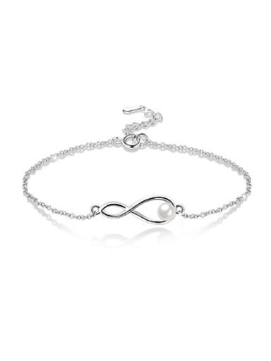 Charming Number Eight Shaped Artificial Pearl Bracelet